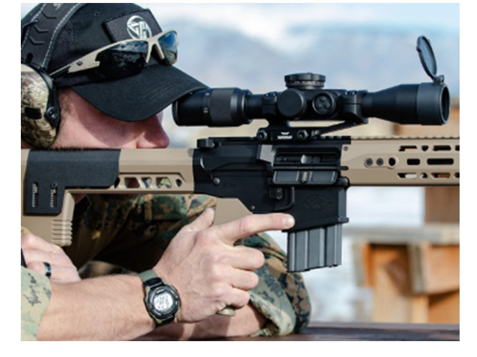 Warne Tactical Skeletonized 34mm MSR Mount, Black